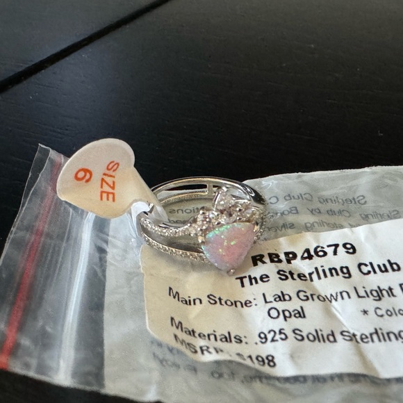 BP Sterling Ring with Light Pink Fire Opal (RBP 4679) - Picture 5 of 9